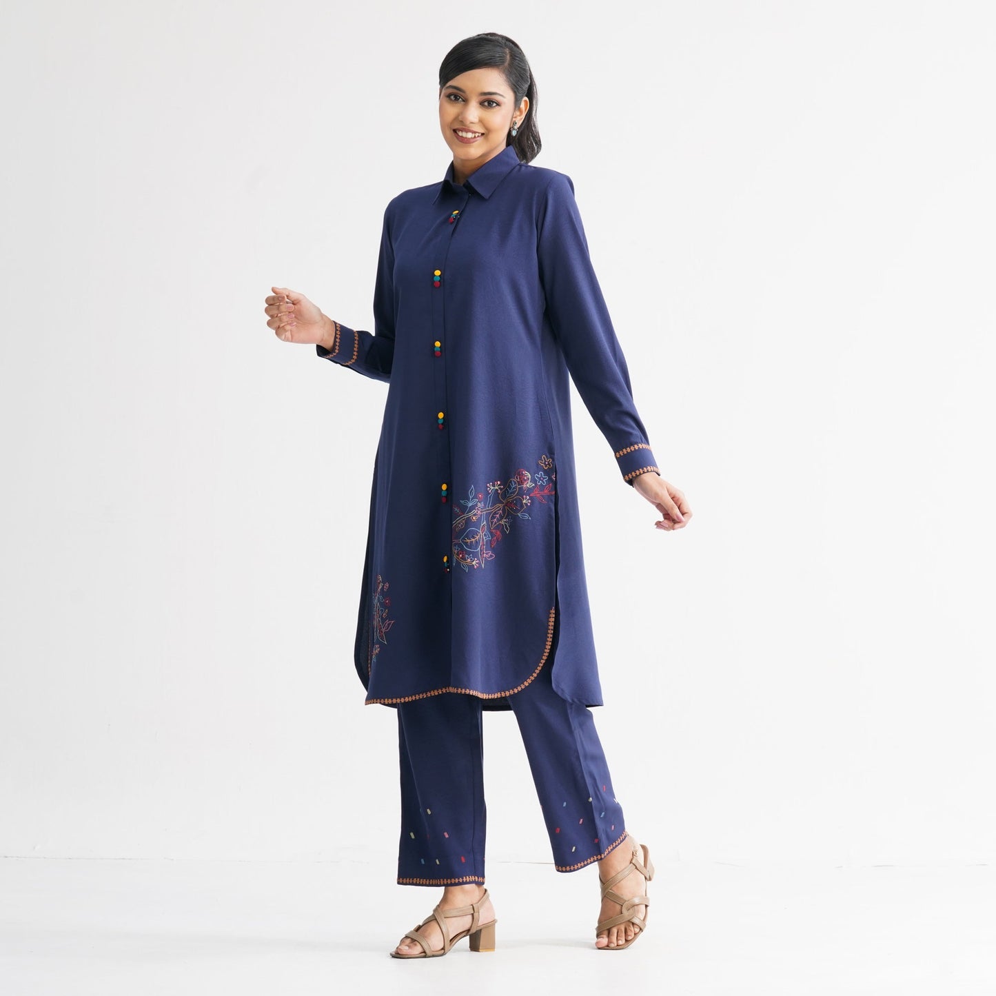 Womenâ€™s Navy Two-Piece Set