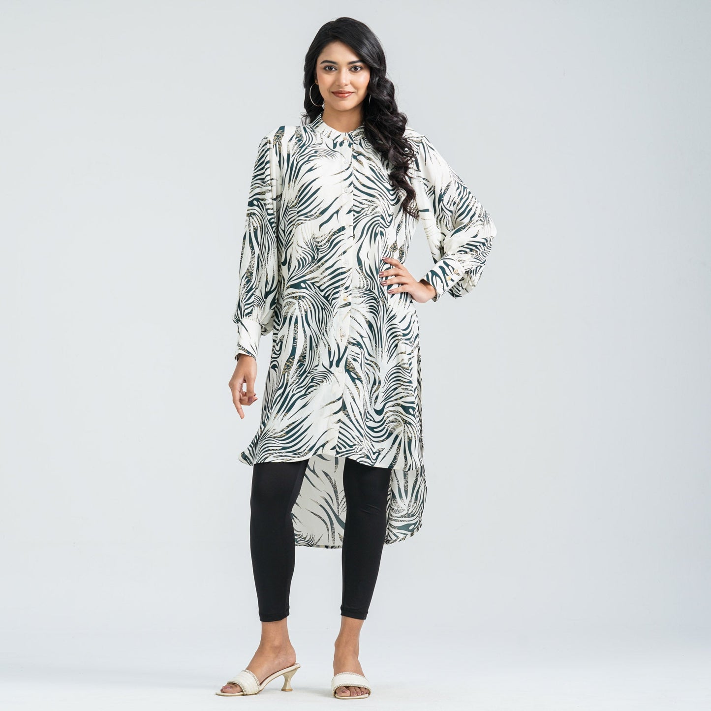 Women's Off White Casual Blended Shirt