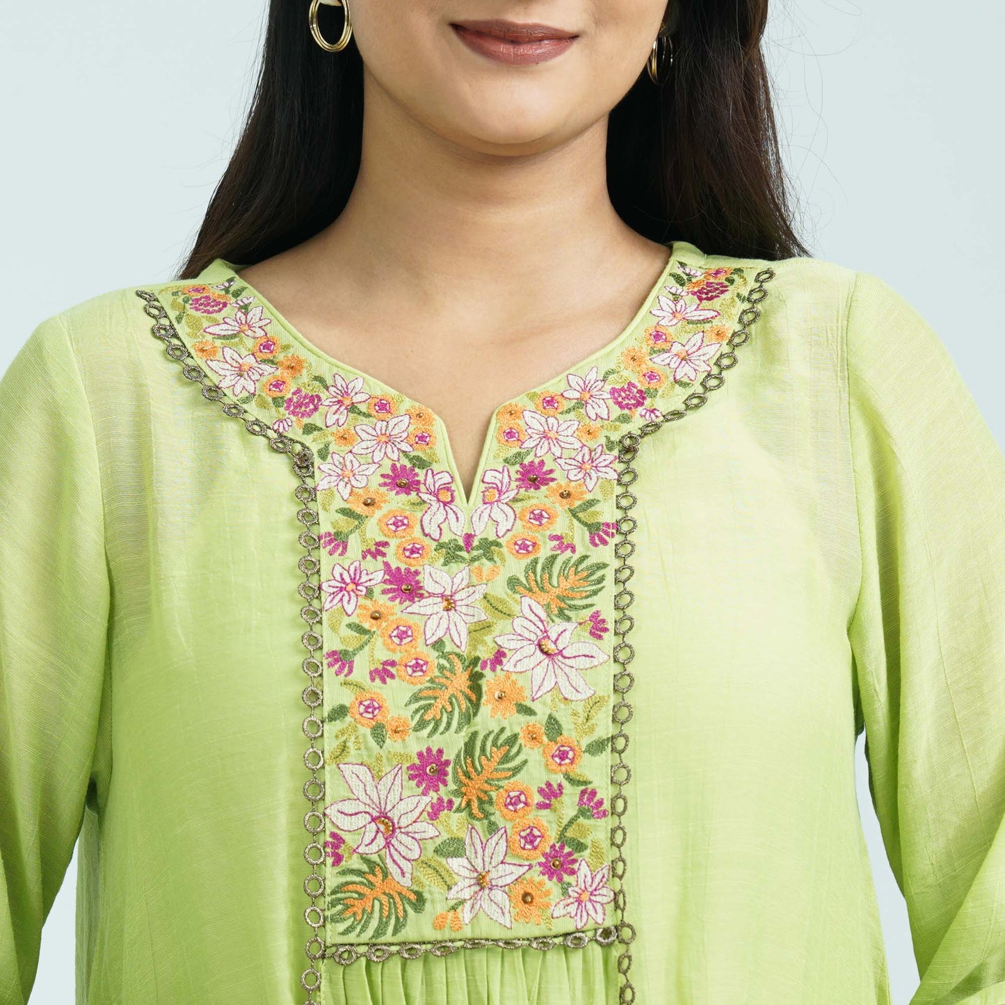 Women’s Lemon Embroidered Cotton Top