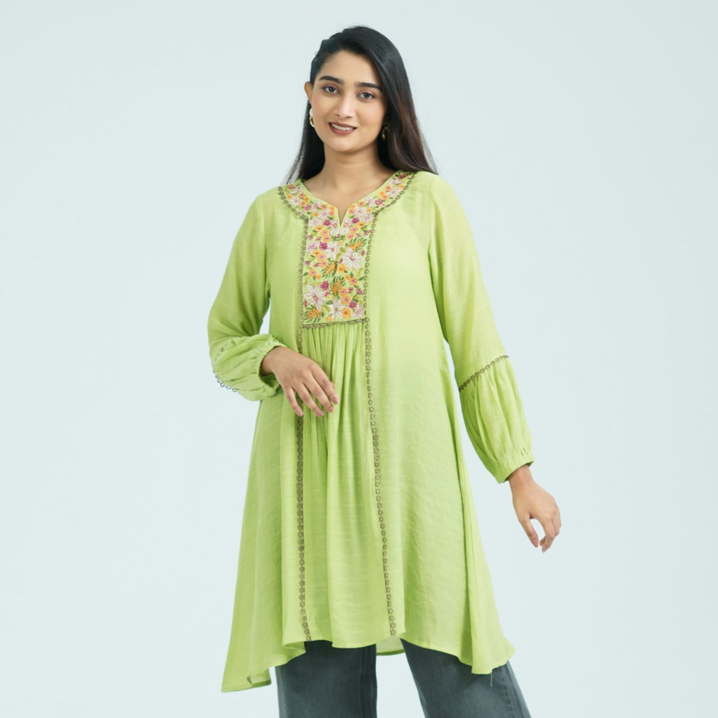 Women’s Lemon Embroidered Cotton Top