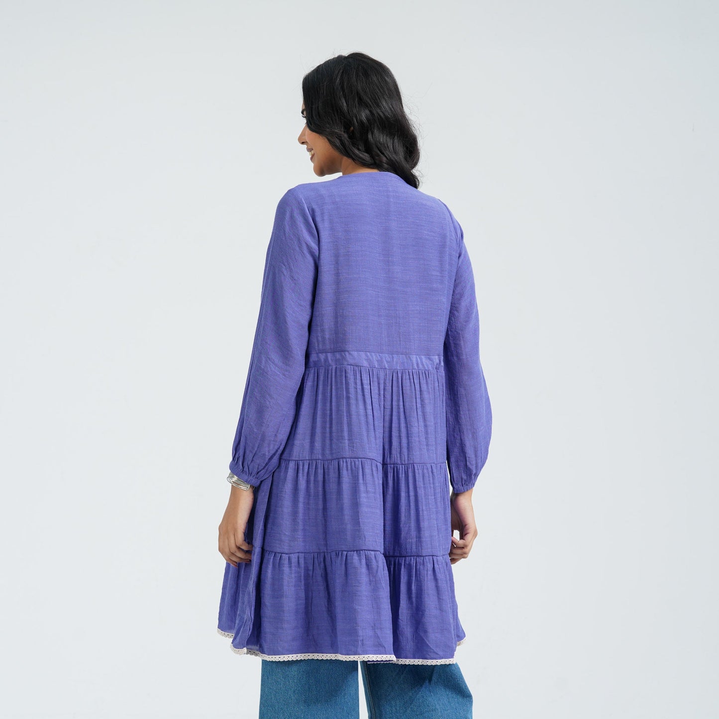 Women’s Purple Embroidered Cotton Top