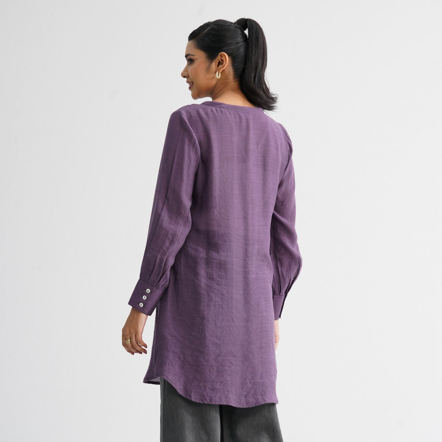 Womenâ€™s Purple Embroidered Top