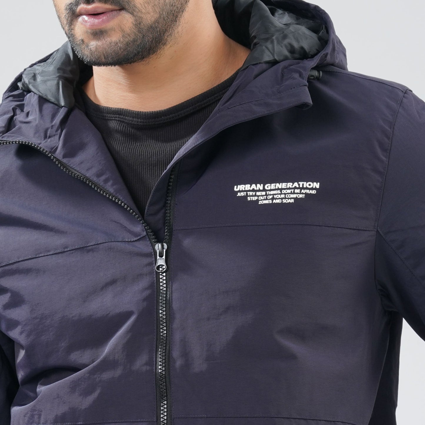 Mens Navy Windbreaker