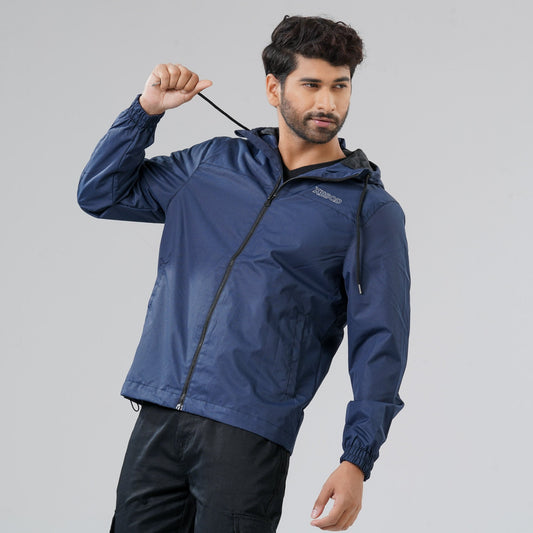 Mens Navy Windbreaker