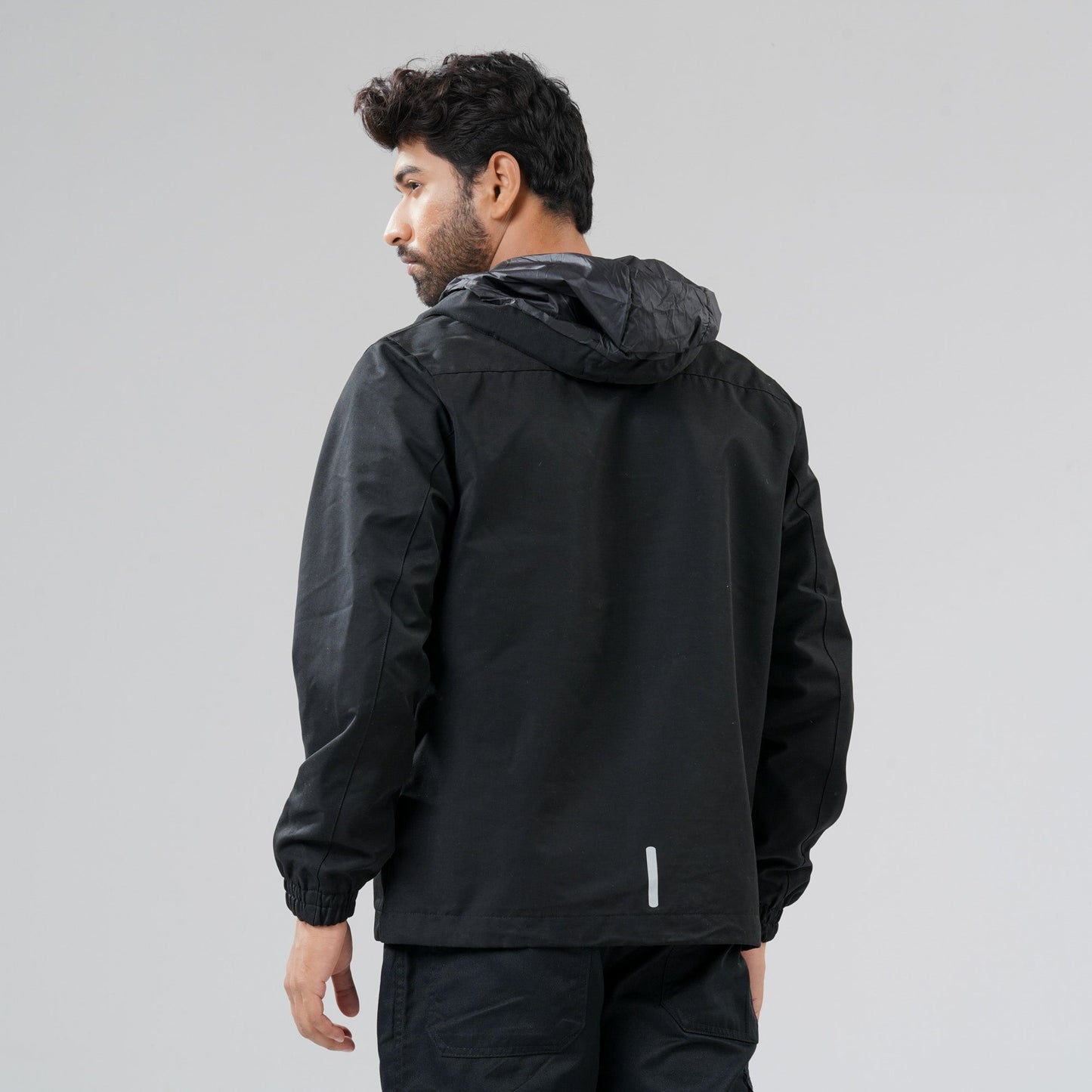 Mens Black Windbreaker