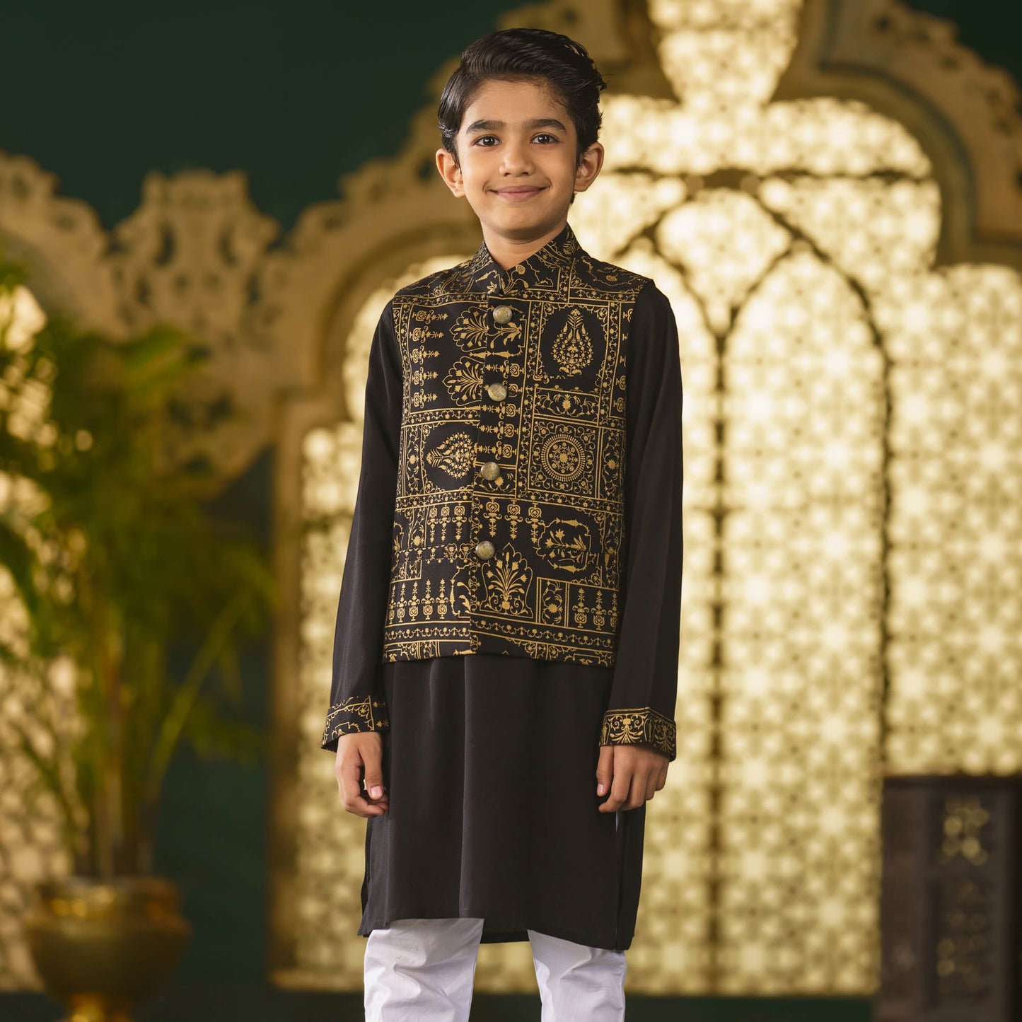 Boy's Black Panjabi Set