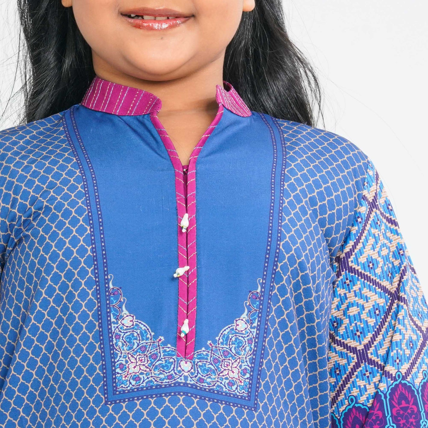 Girl's Blended Silk Two Piece Set