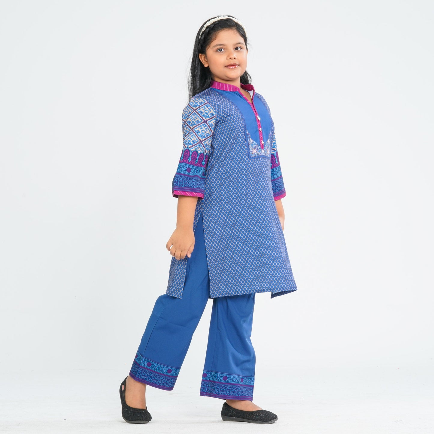 Girl's Blended Silk Two Piece Set