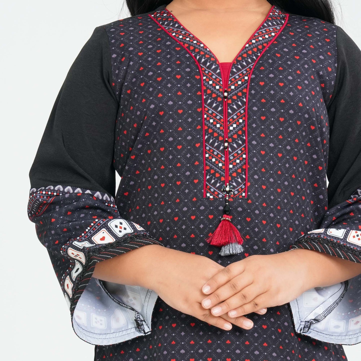 Girl's Blended Silk Two Piece Set