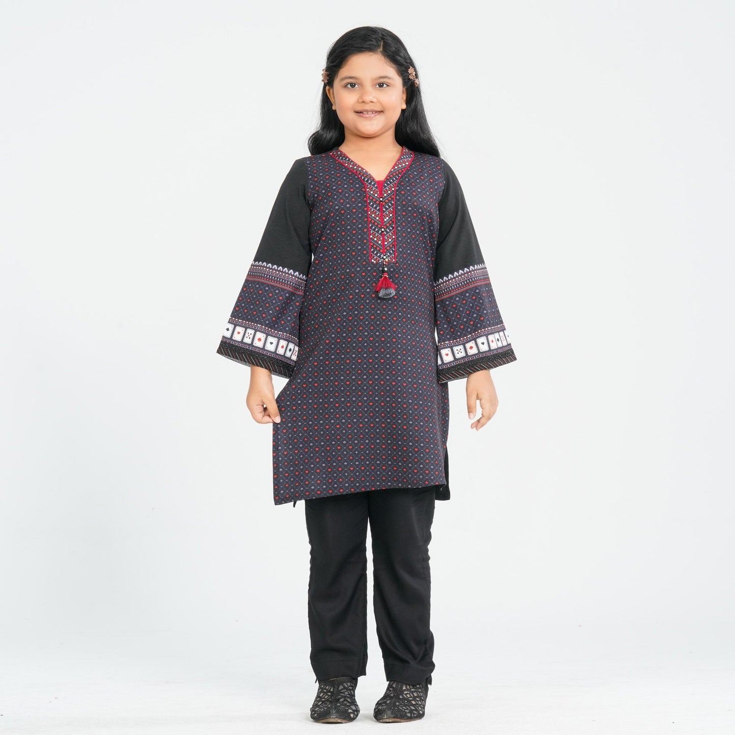 Girl's Blended Silk Two Piece Set