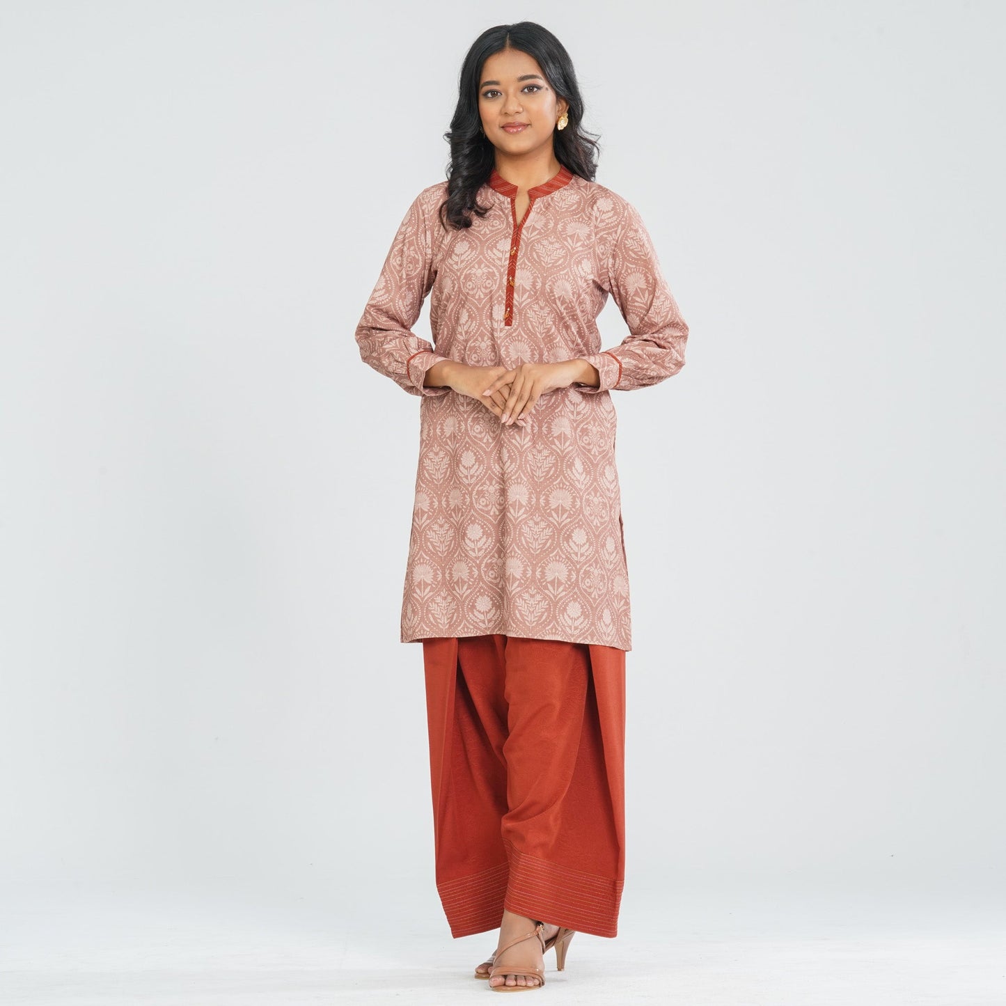 Women Multicolor Cotton & Silk Two Piece Set