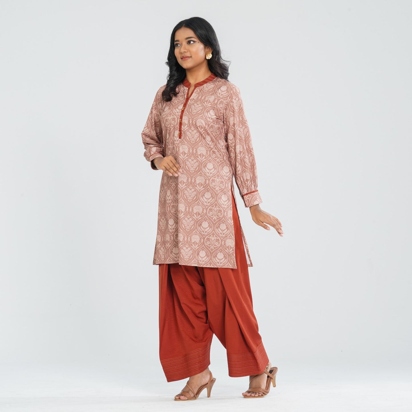 Women Multicolor Cotton & Silk Two Piece Set