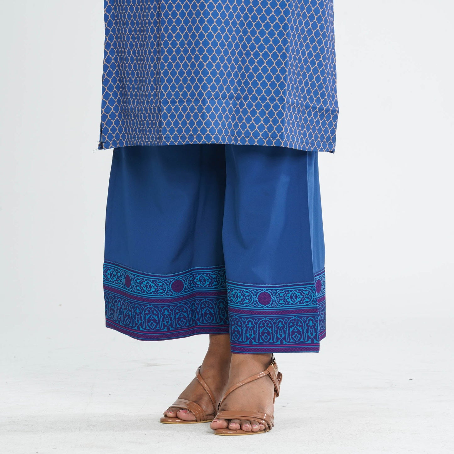 Women Blended Silk Two Piece Set