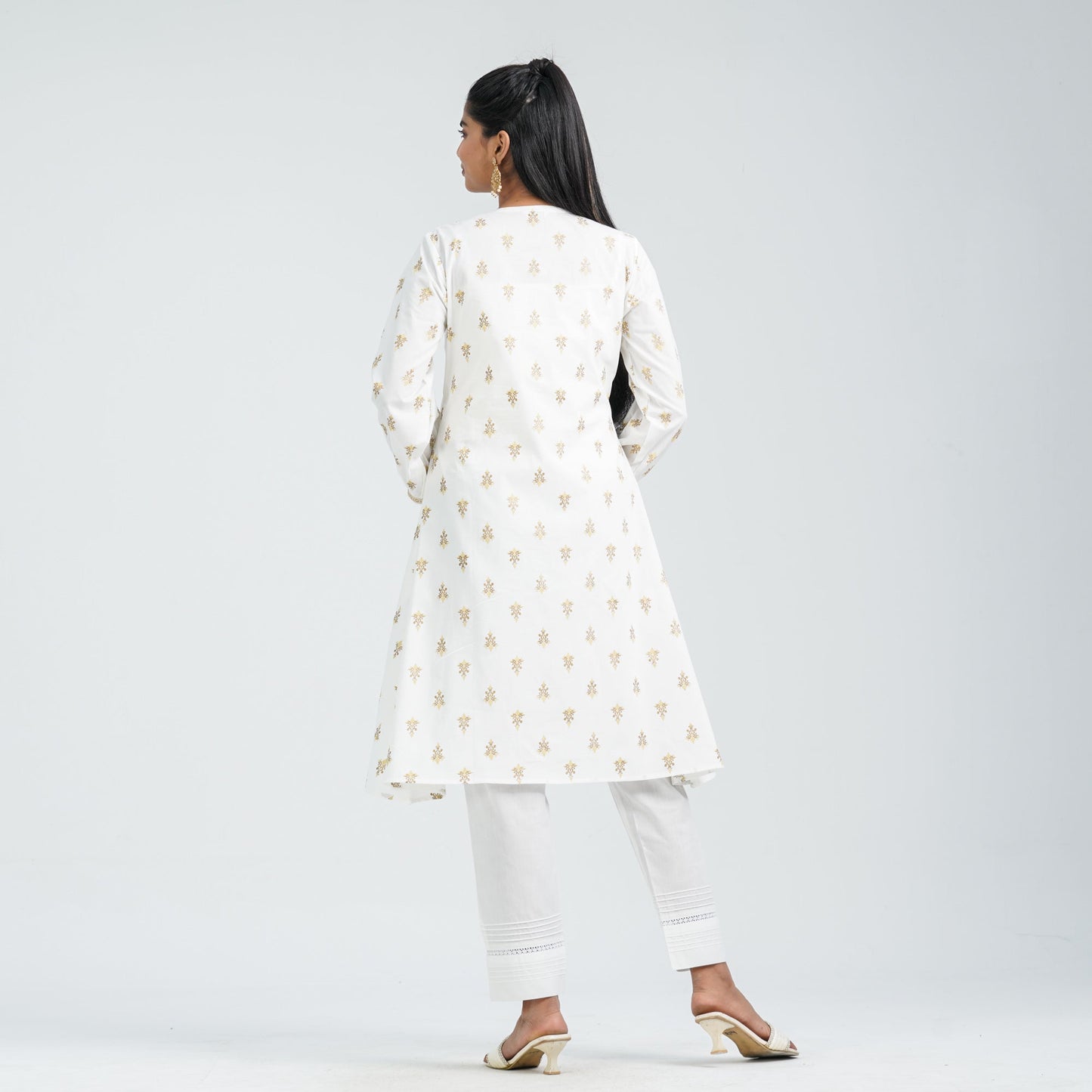 Women’s White Embroidered Two Piece Set