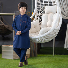 Load image into Gallery viewer, Boys Navy Embroidered Kabli
