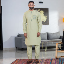 Load image into Gallery viewer, Men&#39;s Mint Embroidered Kabli Set
