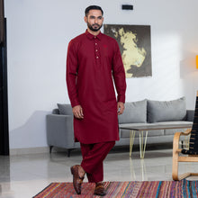 Load image into Gallery viewer, Men&#39;s Maroon Kabli Set
