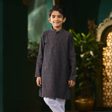 Load image into Gallery viewer, BOYS BASIC PANJABI-BLACK
