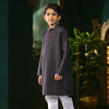 Load image into Gallery viewer, BOYS BASIC PANJABI-BLACK
