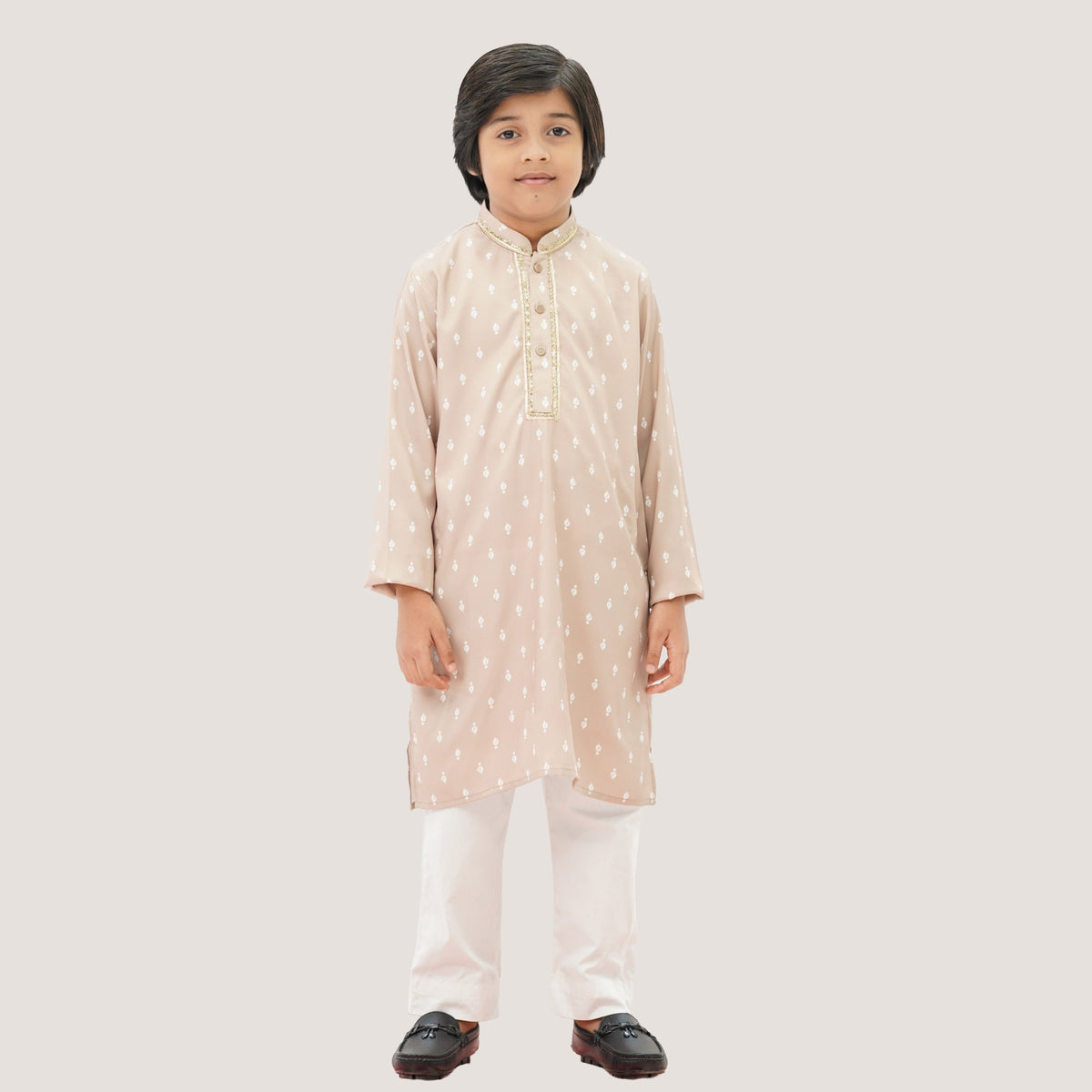 Boys' Beige Panjabi