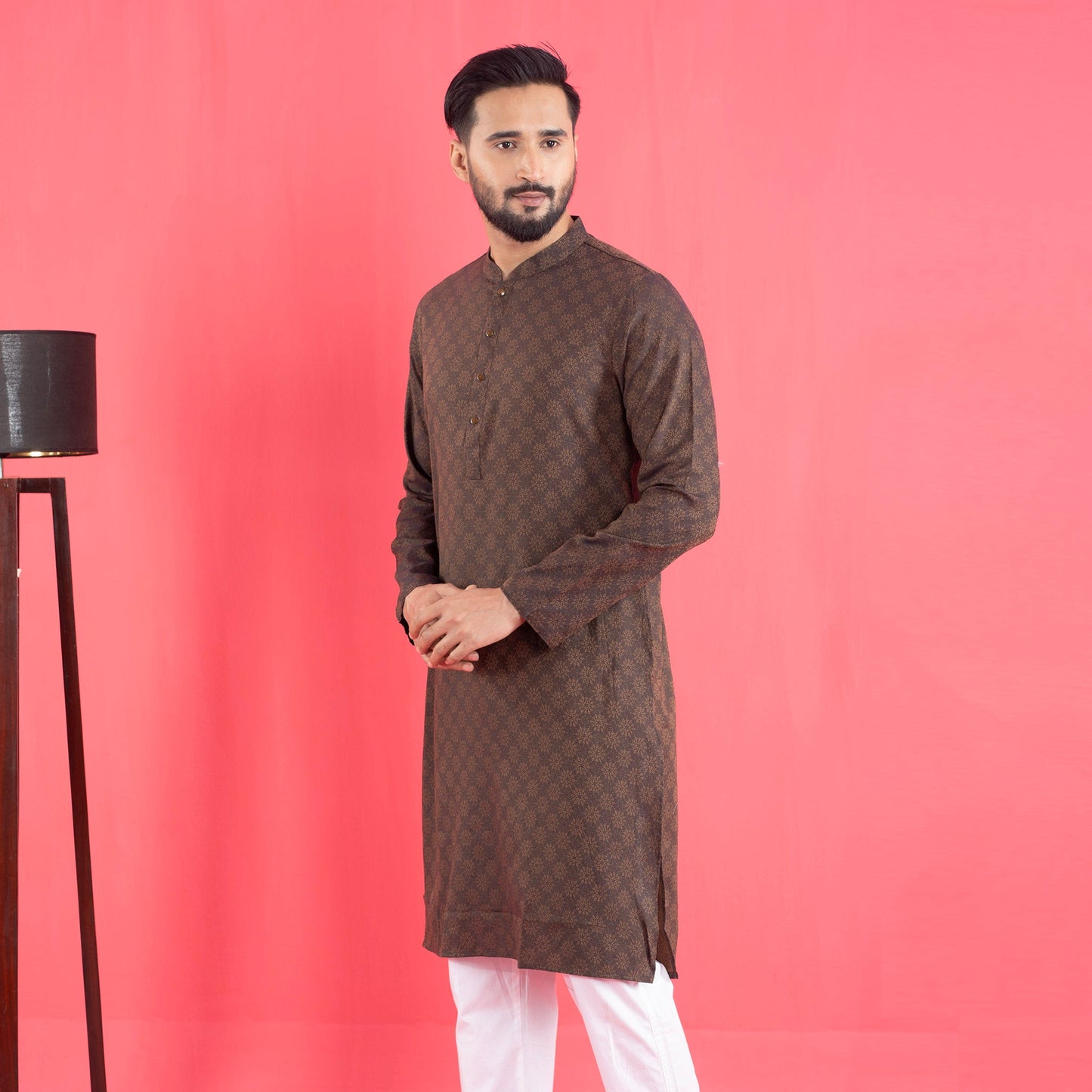 Mens Basic Panjabi- Brown