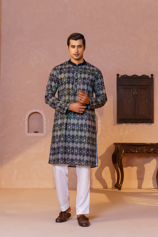 MENS BASIC PANJABI- GREEN