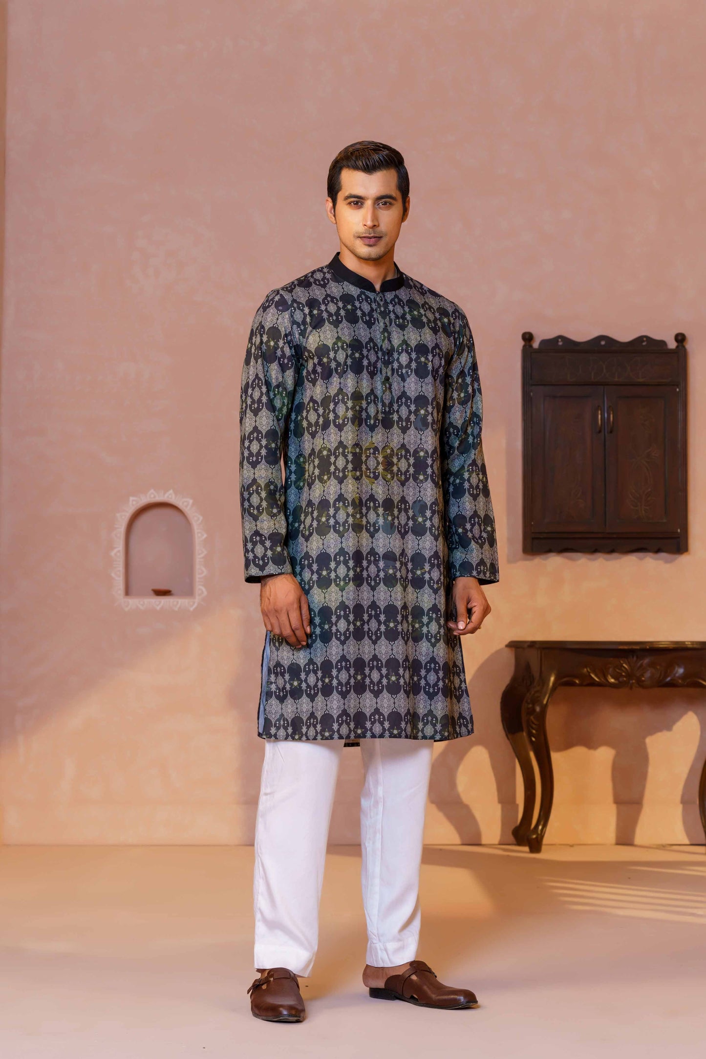 MENS BASIC PANJABI- GREEN