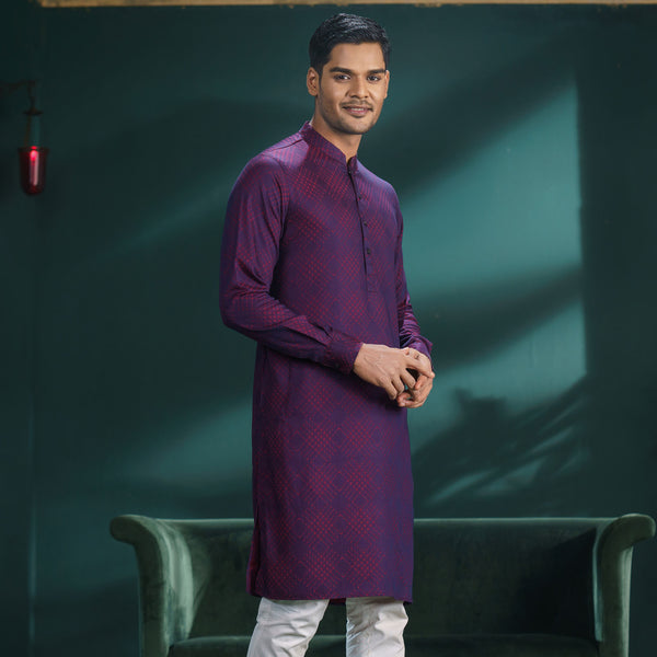 MENS BASIC PANJABI-PURPLE