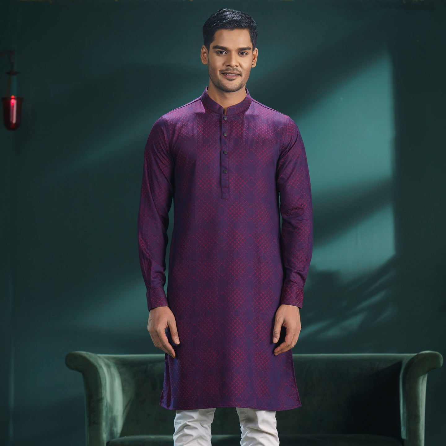 MENS BASIC PANJABI-PURPLE