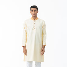 Load image into Gallery viewer, Mens Beige Jacquard Panjabi
