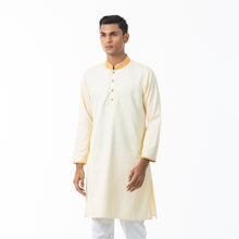 Load image into Gallery viewer, Mens Beige Jacquard Panjabi
