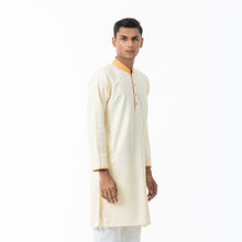 Load image into Gallery viewer, Mens Beige Jacquard Panjabi
