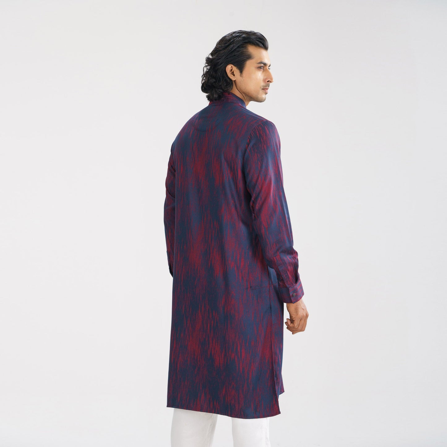 Men's Maroon Basic Panjabi