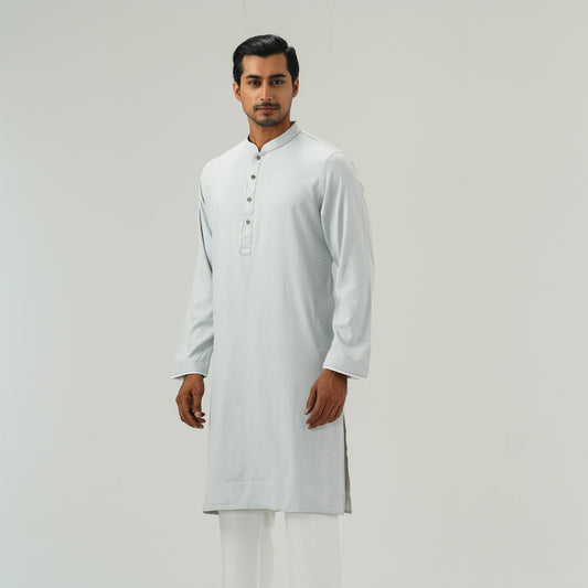 Mens Grey Slim Fit Panjabi