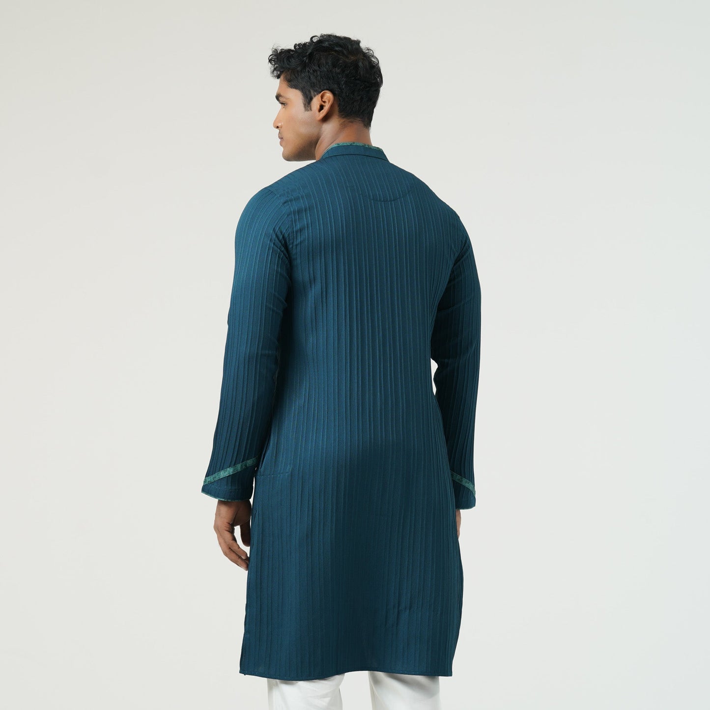 Mens Teal Green Basic Panjabi