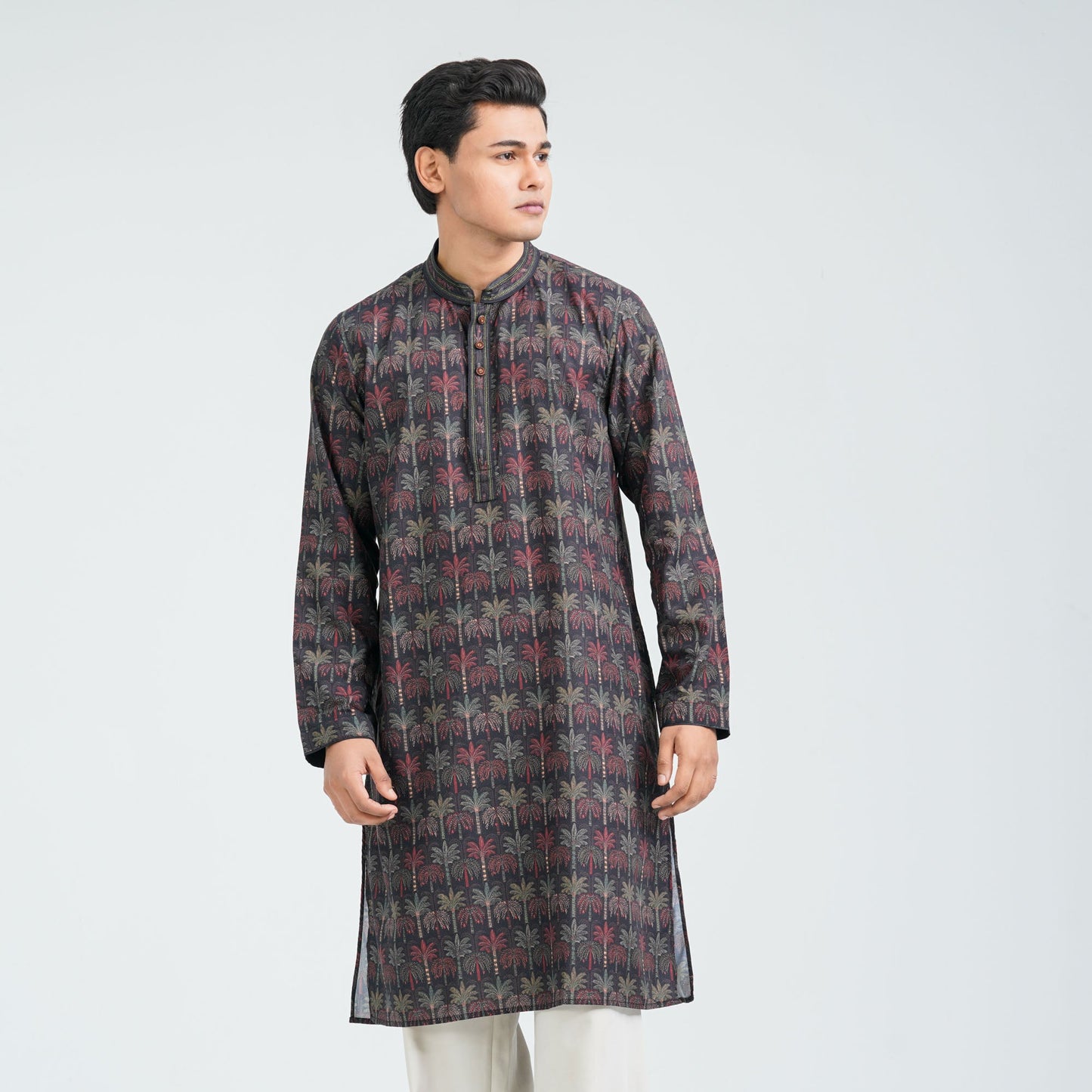Men’s Black Digital Printed Torray Panjabi