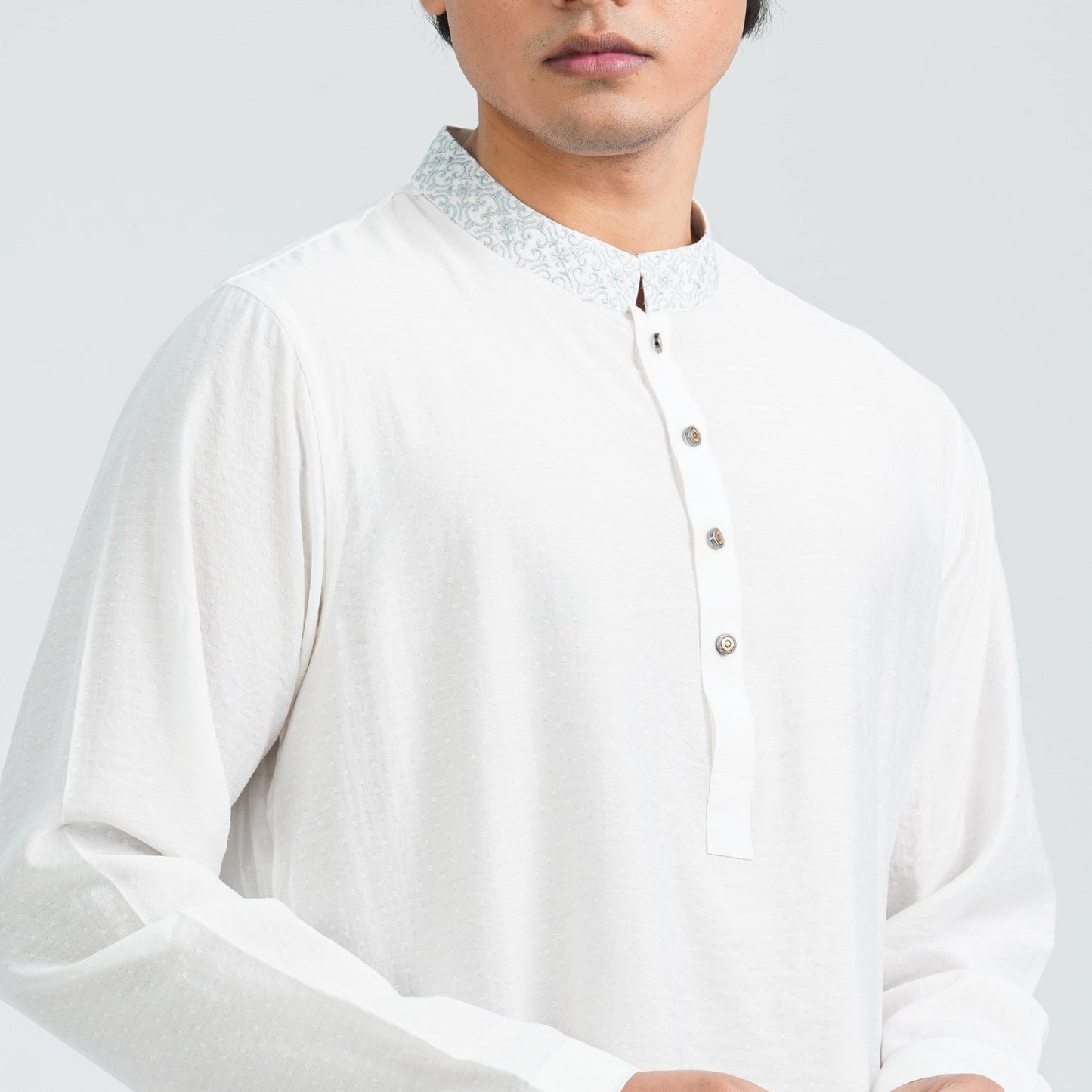 Men’s White Viscose Basic Panjabi