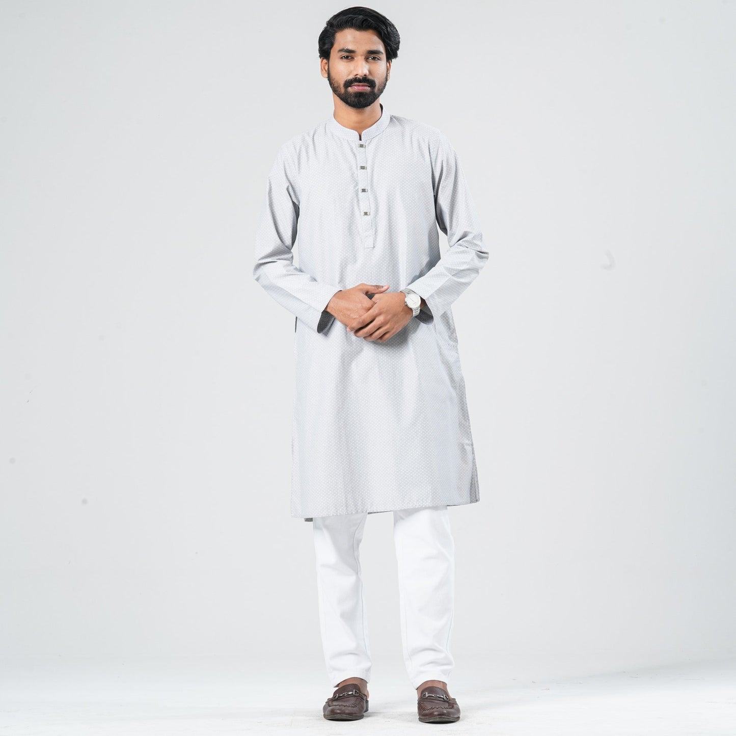 Men Navy Shirting Panjabi