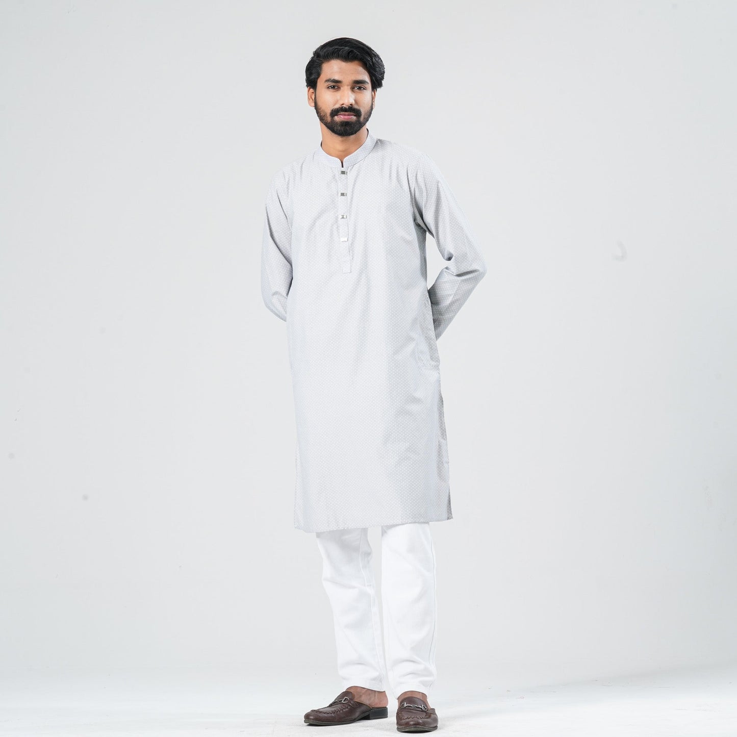 Men Navy Shirting Panjabi