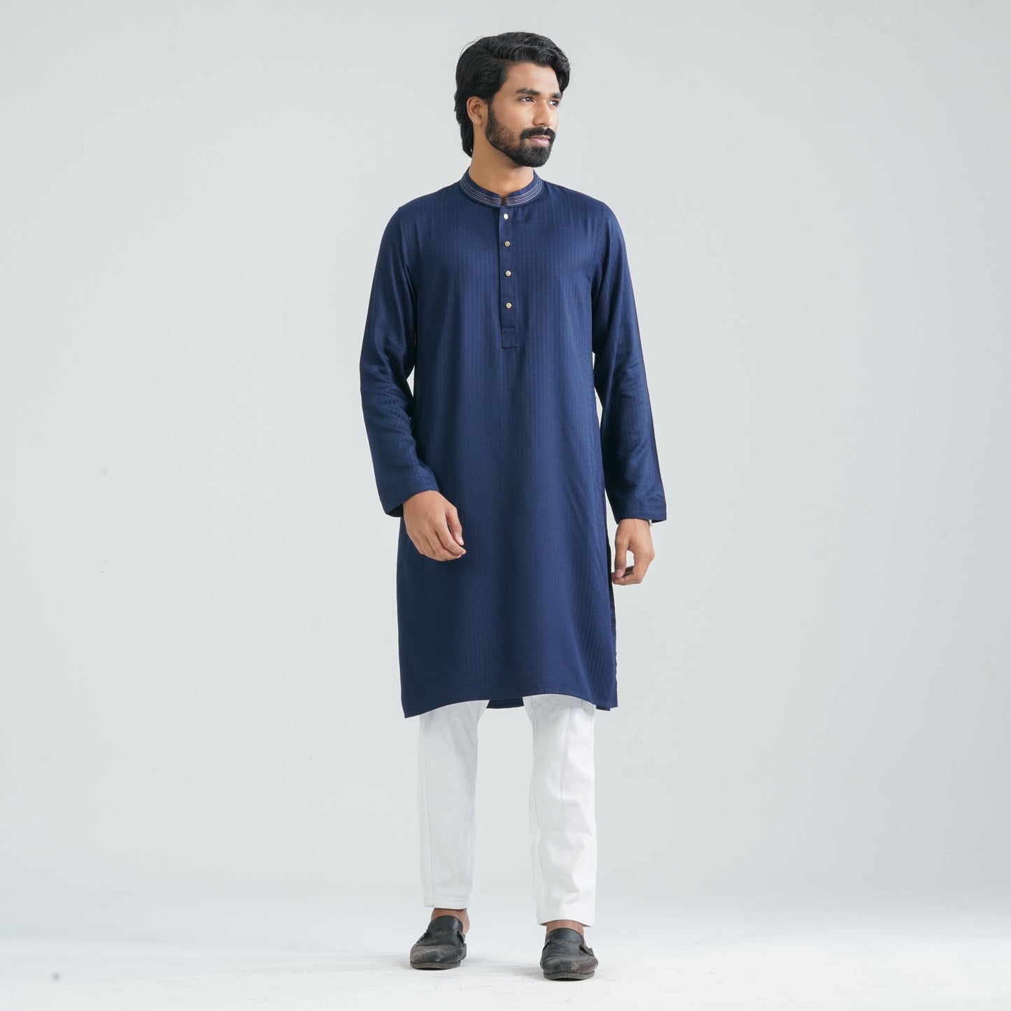Men's Navy Blue Panjabi