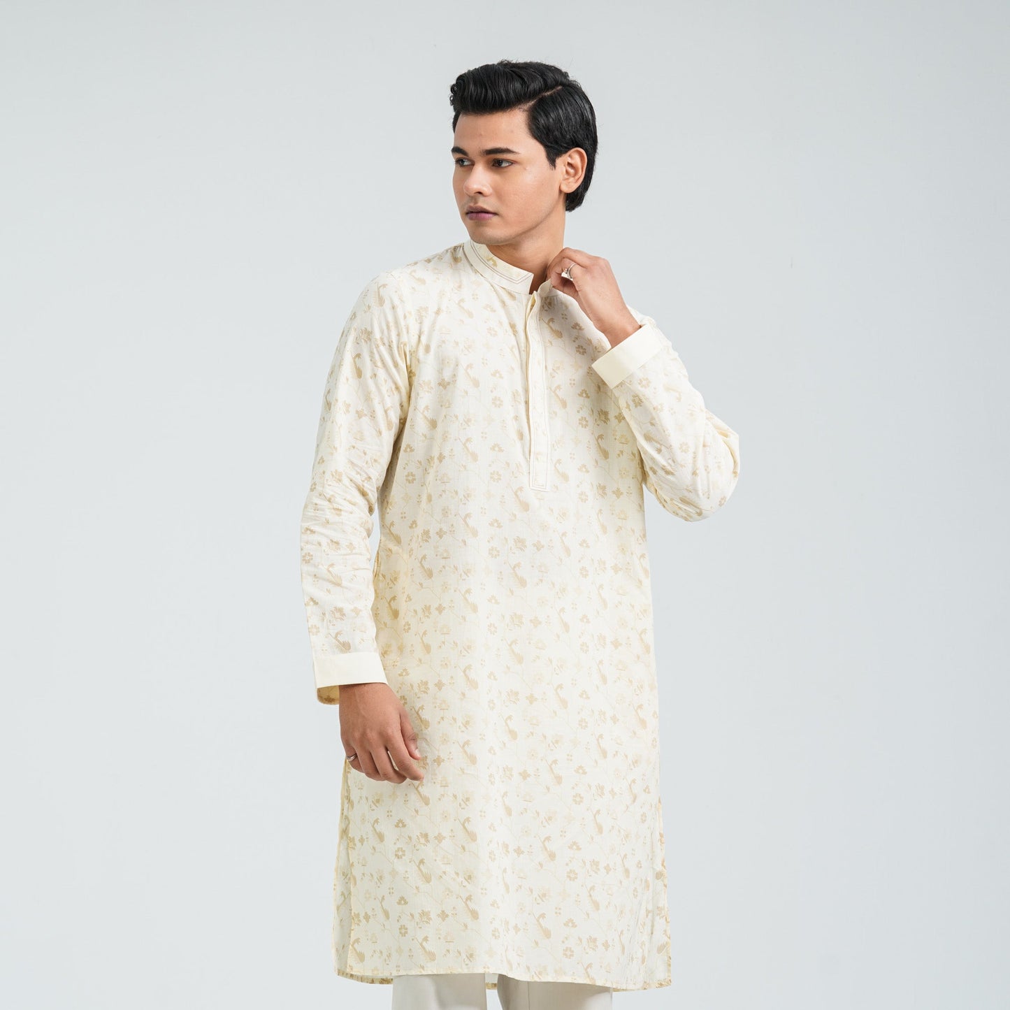 Men’s Cream Cotton Panjabi