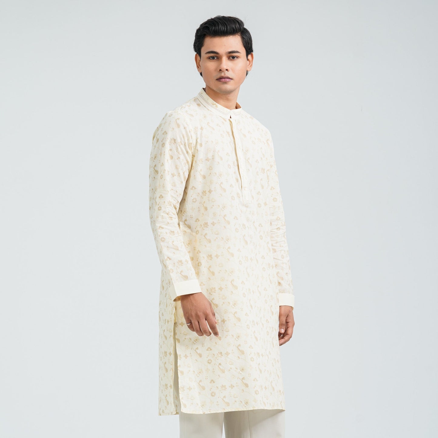 Men’s Cream Cotton Panjabi