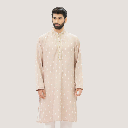 Men's Beige Panjabi