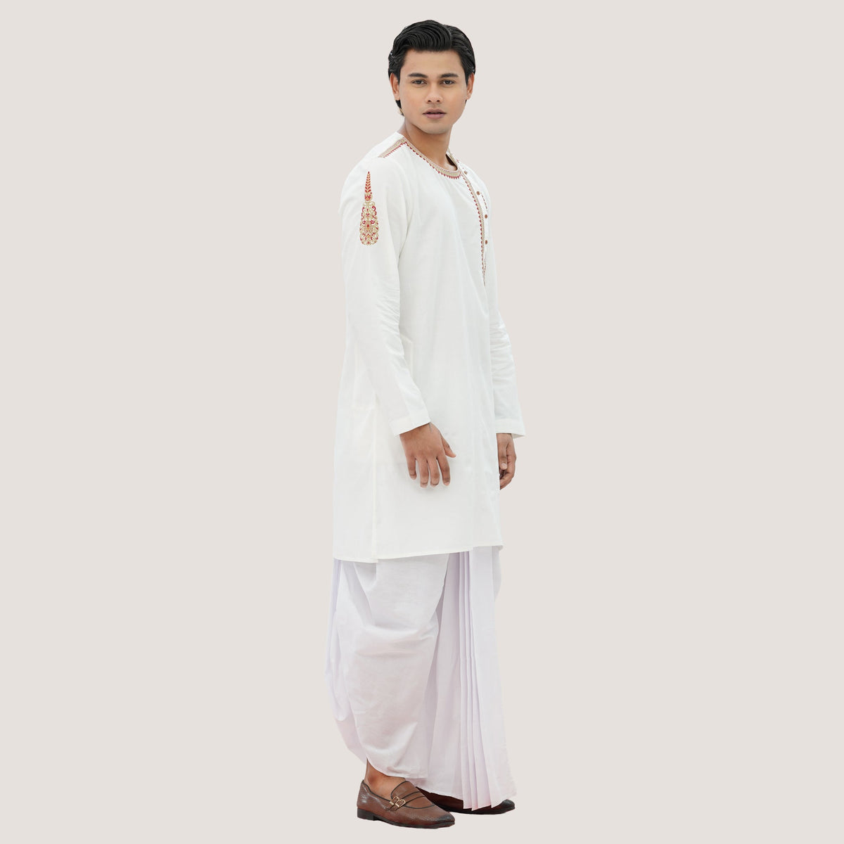 Mens Off White Panjabi
