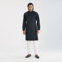 Load image into Gallery viewer, MENS KARCHUPI PANJABI-BLACK
