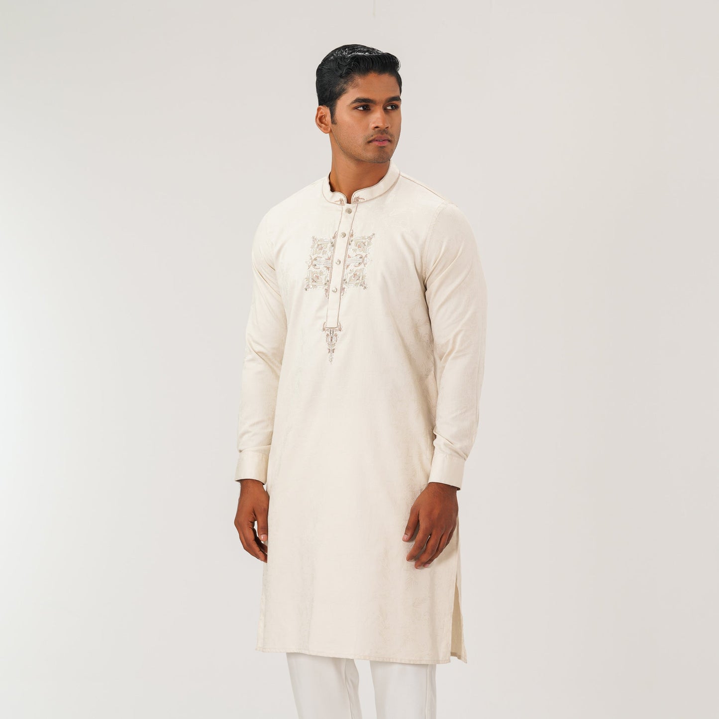 Mens Off White Panjabi