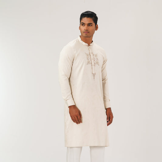 Mens Off White Panjabi