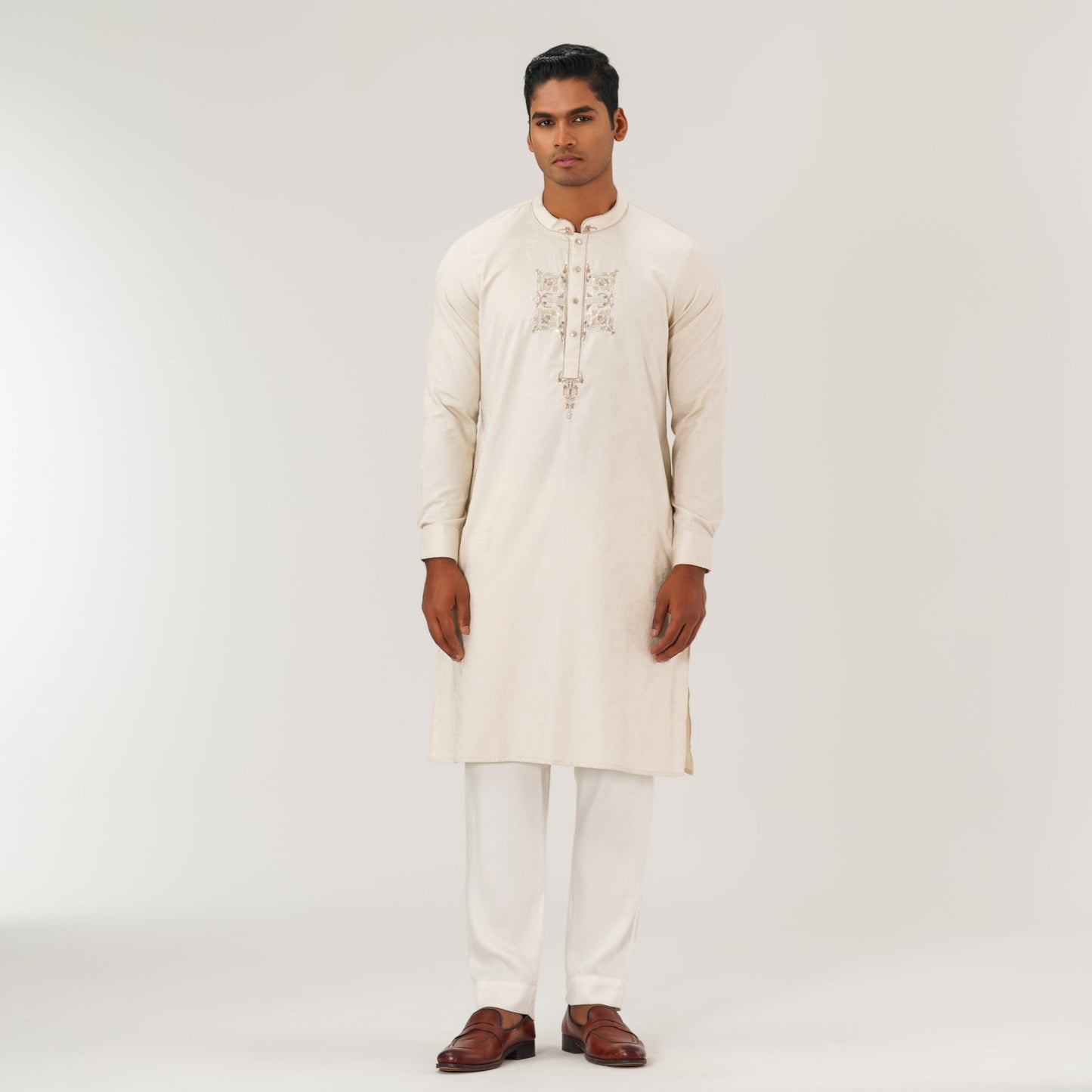 Mens Off White Panjabi