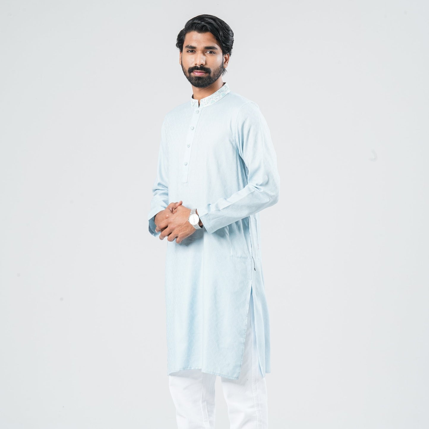 Men Sky Blended Panjabi