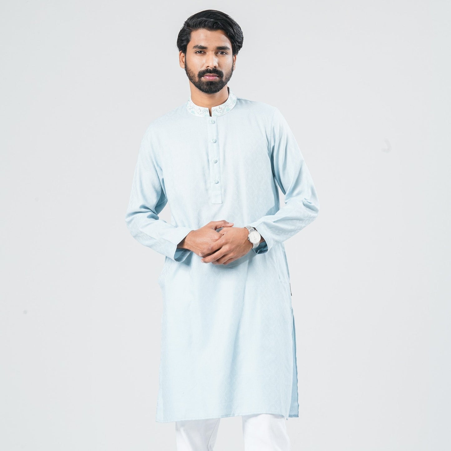 Men Sky Blended Panjabi